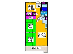 エスト堺グランディールの物件間取画像